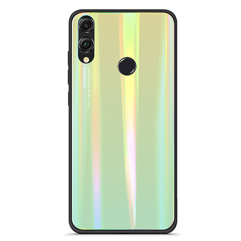 Silikon Schutzhülle Rahmen Tasche Hülle Spiegel Farbverlauf Regenbogen R01 für Huawei Honor V10 Lite Grün