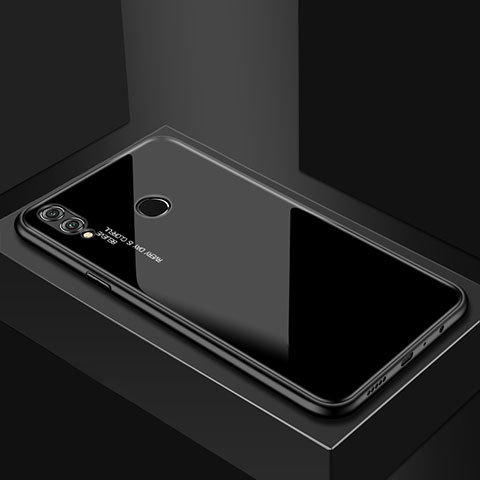 Silikon Schutzhülle Rahmen Tasche Hülle Spiegel für Huawei P Smart (2019) Schwarz