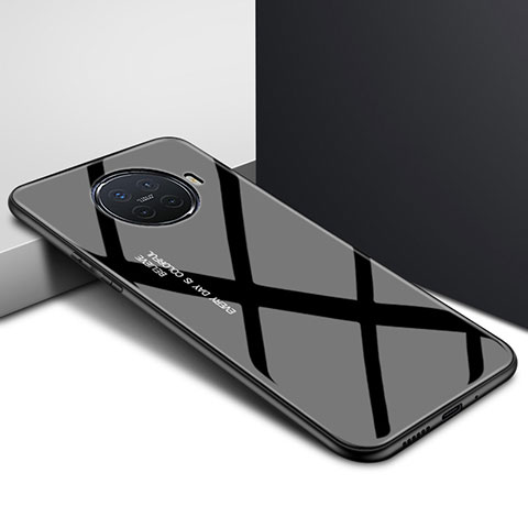 Silikon Schutzhülle Rahmen Tasche Hülle Spiegel für Oppo Ace2 Schwarz