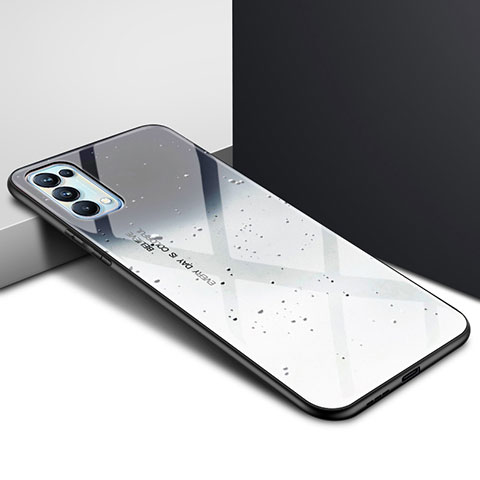 Silikon Schutzhülle Rahmen Tasche Hülle Spiegel für Oppo Find X3 Lite 5G Grau