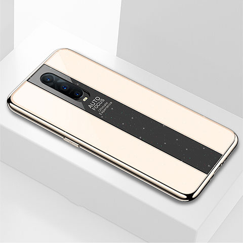 Silikon Schutzhülle Rahmen Tasche Hülle Spiegel für Oppo RX17 Pro Gold