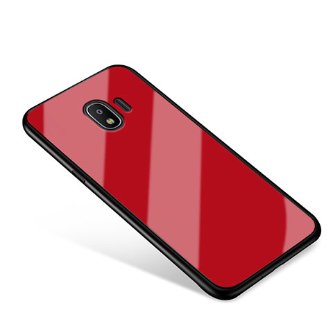 Silikon Schutzhülle Rahmen Tasche Hülle Spiegel für Samsung Galaxy Grand Prime Pro (2018) Rot