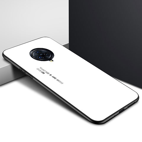 Silikon Schutzhülle Rahmen Tasche Hülle Spiegel für Vivo Nex 3 Weiß