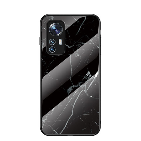 Silikon Schutzhülle Rahmen Tasche Hülle Spiegel für Xiaomi Mi 12X 5G Schwarz