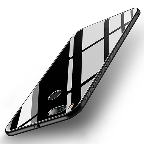 Silikon Schutzhülle Rahmen Tasche Hülle Spiegel für Xiaomi Mi 5X Schwarz
