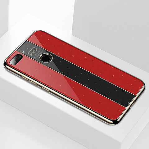 Silikon Schutzhülle Rahmen Tasche Hülle Spiegel für Xiaomi Mi 8 Lite Rot