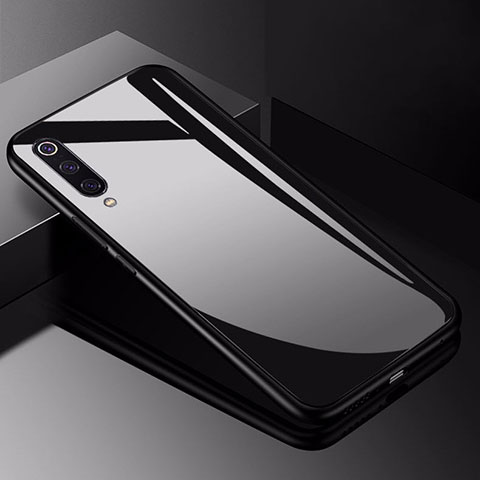 Silikon Schutzhülle Rahmen Tasche Hülle Spiegel für Xiaomi Mi 9 Pro 5G Schwarz