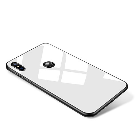 Silikon Schutzhülle Rahmen Tasche Hülle Spiegel für Xiaomi Mi Mix 2S Weiß