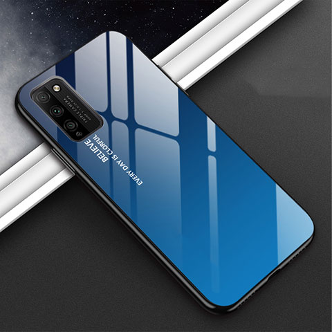 Silikon Schutzhülle Rahmen Tasche Hülle Spiegel M01 für Huawei Honor 30 Lite 5G Blau