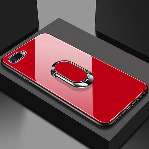 Silikon Schutzhülle Rahmen Tasche Hülle Spiegel M01 für Oppo RX17 Neo Rot
