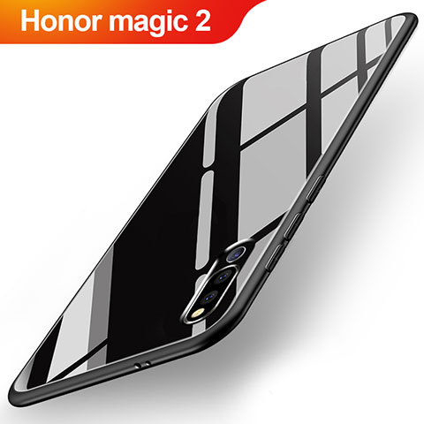 Silikon Schutzhülle Rahmen Tasche Hülle Spiegel M02 für Huawei Honor Magic 2 Schwarz