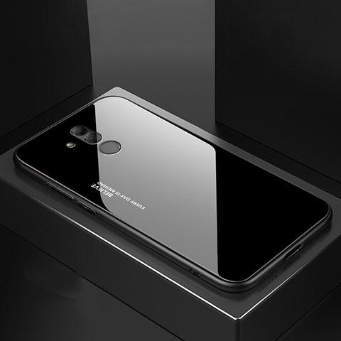 Silikon Schutzhülle Rahmen Tasche Hülle Spiegel M02 für Huawei Mate 20 Lite Schwarz