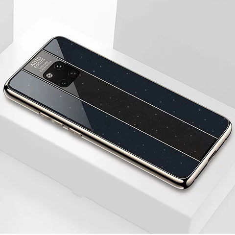 Silikon Schutzhülle Rahmen Tasche Hülle Spiegel M02 für Huawei Mate 20 Pro Schwarz