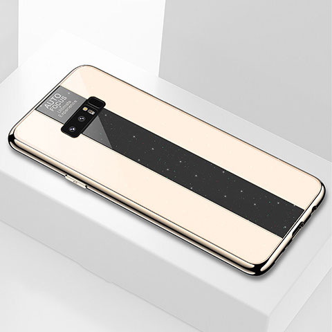 Silikon Schutzhülle Rahmen Tasche Hülle Spiegel M03 für Samsung Galaxy Note 8 Duos N950F Gold
