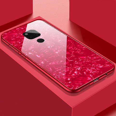 Silikon Schutzhülle Rahmen Tasche Hülle Spiegel T01 für Huawei Mate 20 Rot