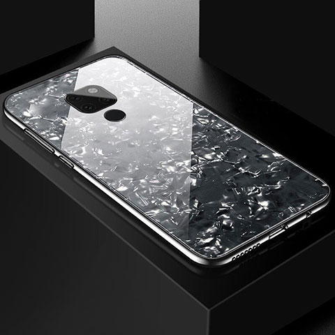 Silikon Schutzhülle Rahmen Tasche Hülle Spiegel T01 für Huawei Mate 20 Schwarz