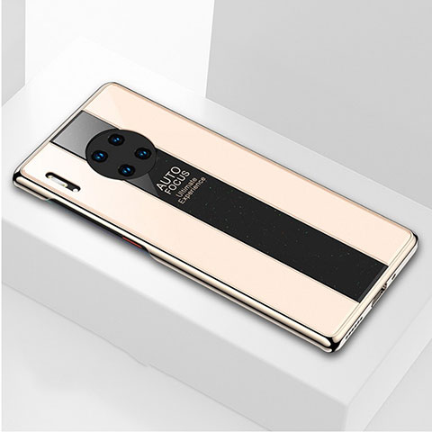 Silikon Schutzhülle Rahmen Tasche Hülle Spiegel T01 für Huawei Mate 30E Pro 5G Gold