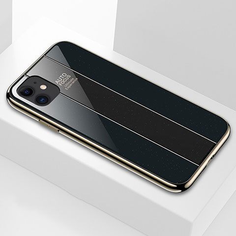 Silikon Schutzhülle Rahmen Tasche Hülle Spiegel T03 für Apple iPhone 11 Schwarz