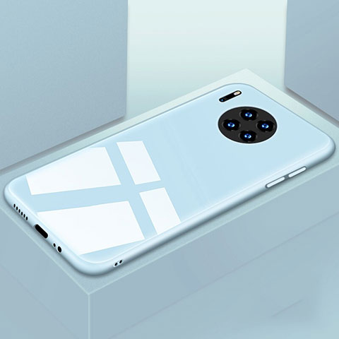 Silikon Schutzhülle Rahmen Tasche Hülle Spiegel T03 für Huawei Mate 30 Pro 5G Hellblau