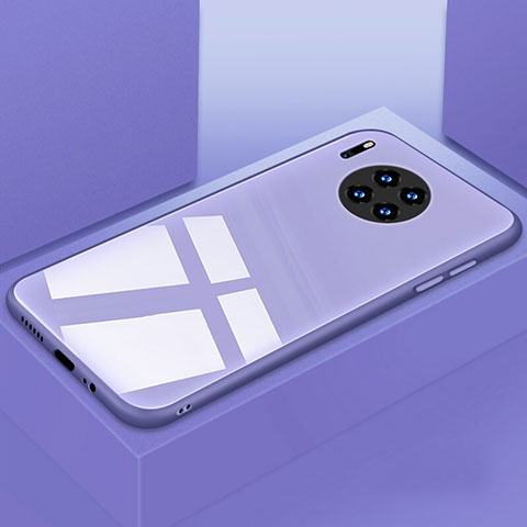 Silikon Schutzhülle Rahmen Tasche Hülle Spiegel T03 für Huawei Mate 30 Violett