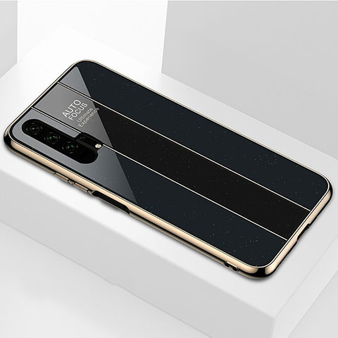 Silikon Schutzhülle Rahmen Tasche Hülle Spiegel T04 für Huawei Honor 20 Pro Schwarz