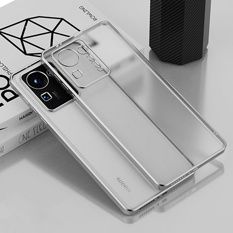 Silikon Schutzhülle Ultra Dünn Flexible Tasche Durchsichtig Transparent AK1 für Xiaomi Mi Mix 4 5G Silber