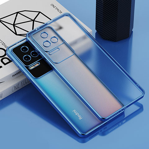 Silikon Schutzhülle Ultra Dünn Flexible Tasche Durchsichtig Transparent AN1 für Xiaomi Poco F4 5G Blau
