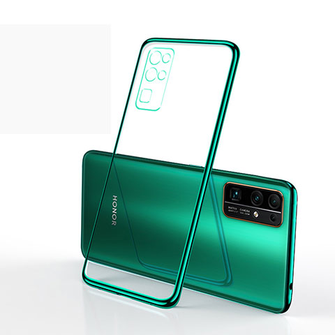Silikon Schutzhülle Ultra Dünn Flexible Tasche Durchsichtig Transparent H01 für Huawei Honor 30 Grün