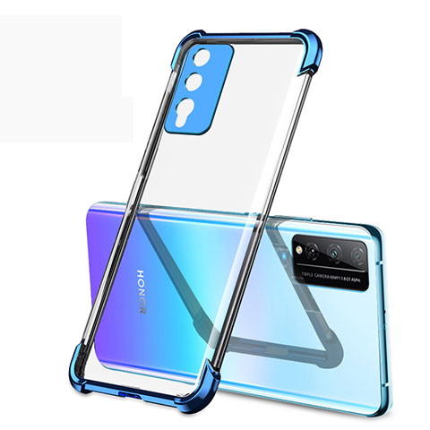Silikon Schutzhülle Ultra Dünn Flexible Tasche Durchsichtig Transparent H01 für Huawei Honor Play4T Pro Blau