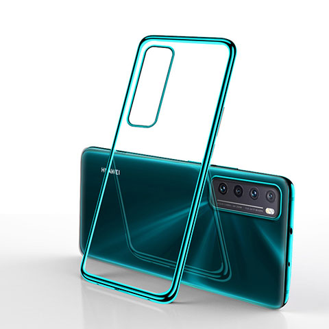 Silikon Schutzhülle Ultra Dünn Flexible Tasche Durchsichtig Transparent H01 für Huawei Nova 7 5G Grün