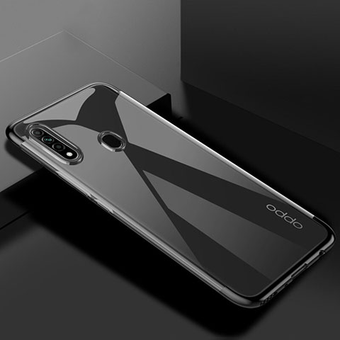 Silikon Schutzhülle Ultra Dünn Flexible Tasche Durchsichtig Transparent H01 für Oppo A31 Schwarz