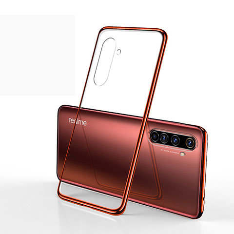 Silikon Schutzhülle Ultra Dünn Flexible Tasche Durchsichtig Transparent H01 für Realme X50 Pro 5G Rot