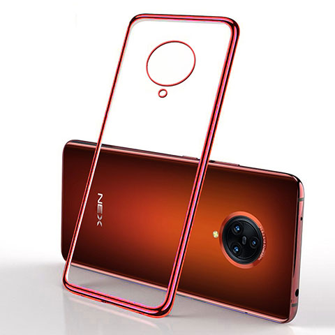 Silikon Schutzhülle Ultra Dünn Flexible Tasche Durchsichtig Transparent H01 für Vivo Nex 3 5G Rot