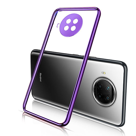 Silikon Schutzhülle Ultra Dünn Flexible Tasche Durchsichtig Transparent H01 für Xiaomi Mi 10T Lite 5G Violett