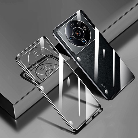 Silikon Schutzhülle Ultra Dünn Flexible Tasche Durchsichtig Transparent H01 für Xiaomi Mi 12S Ultra 5G Schwarz