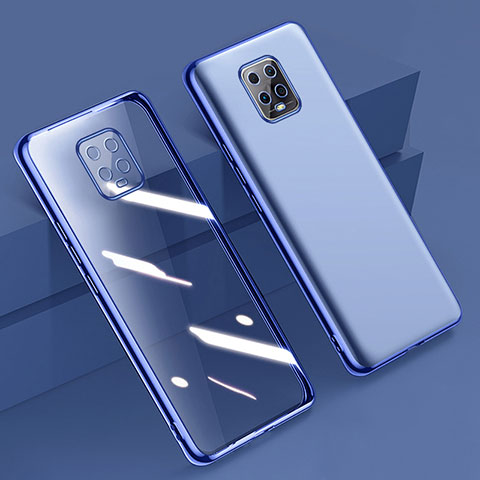 Silikon Schutzhülle Ultra Dünn Flexible Tasche Durchsichtig Transparent H01 für Xiaomi Redmi 10X 5G Blau