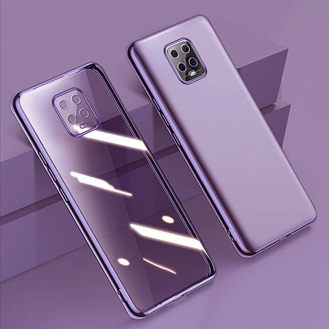 Silikon Schutzhülle Ultra Dünn Flexible Tasche Durchsichtig Transparent H01 für Xiaomi Redmi 10X 5G Violett