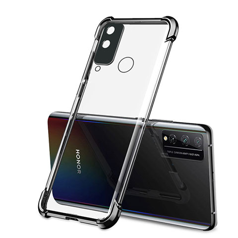 Silikon Schutzhülle Ultra Dünn Flexible Tasche Durchsichtig Transparent H02 für Huawei Honor Play4T Schwarz