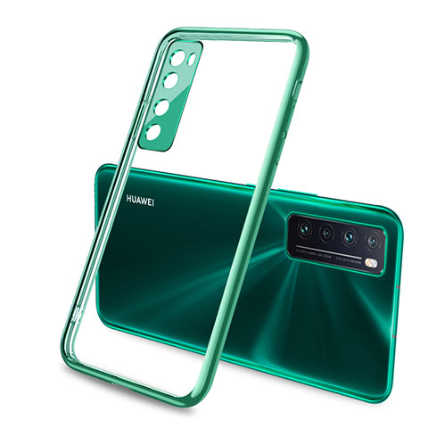 Silikon Schutzhülle Ultra Dünn Flexible Tasche Durchsichtig Transparent H02 für Huawei Nova 7 5G Grün