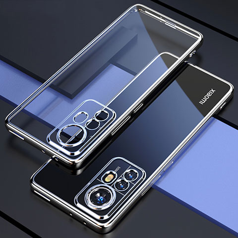 Silikon Schutzhülle Ultra Dünn Flexible Tasche Durchsichtig Transparent H03 für Xiaomi Mi 12S 5G Silber