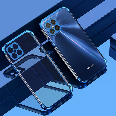 Silikon Schutzhülle Ultra Dünn Flexible Tasche Durchsichtig Transparent H04 für Huawei Nova 8 SE 5G Blau