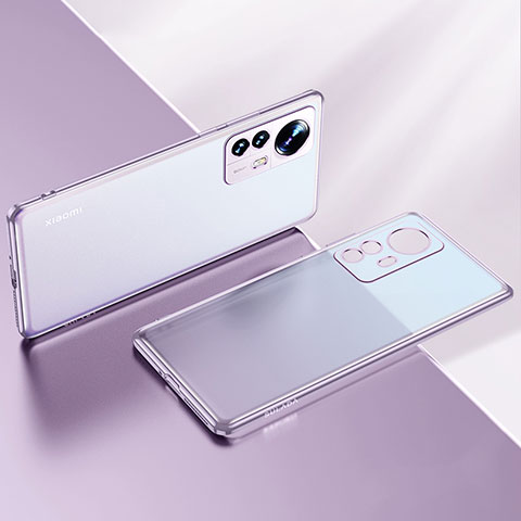Silikon Schutzhülle Ultra Dünn Flexible Tasche Durchsichtig Transparent H04 für Xiaomi Mi 12 5G Violett
