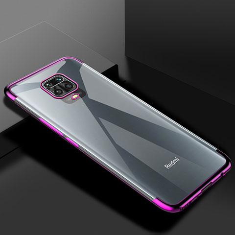 Silikon Schutzhülle Ultra Dünn Flexible Tasche Durchsichtig Transparent S01 für Xiaomi Redmi Note 9 Pro Violett