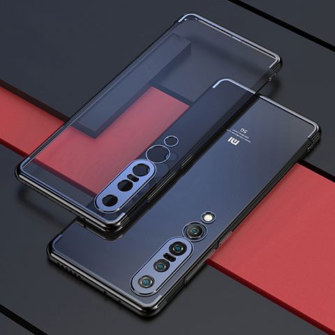 Silikon Schutzhülle Ultra Dünn Flexible Tasche Durchsichtig Transparent S03 für Xiaomi Mi 10 Pro Schwarz