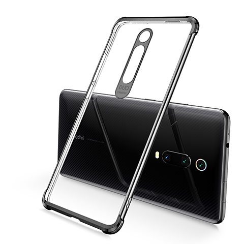 Silikon Schutzhülle Ultra Dünn Flexible Tasche Durchsichtig Transparent S03 für Xiaomi Mi 9T Schwarz