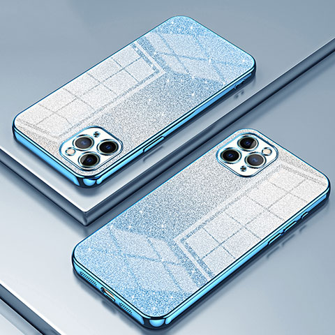 Silikon Schutzhülle Ultra Dünn Flexible Tasche Durchsichtig Transparent SY1 für Apple iPhone 11 Pro Blau