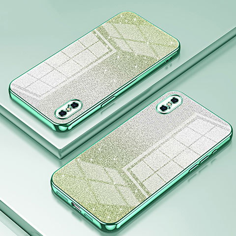 Silikon Schutzhülle Ultra Dünn Flexible Tasche Durchsichtig Transparent SY1 für Apple iPhone Xs Max Grün