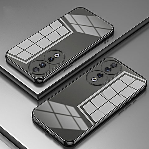 Silikon Schutzhülle Ultra Dünn Flexible Tasche Durchsichtig Transparent SY1 für Huawei Honor 90 5G Schwarz