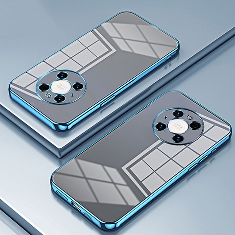 Silikon Schutzhülle Ultra Dünn Flexible Tasche Durchsichtig Transparent SY1 für Huawei Mate 40 Pro Blau