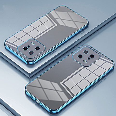 Silikon Schutzhülle Ultra Dünn Flexible Tasche Durchsichtig Transparent SY1 für Xiaomi Mi 13 5G Blau
